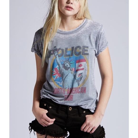 Recycled Karma Police Tour T SZ XS NWOT grunge thrasher rock & roll 90s 80s top - Picture 2 of 7